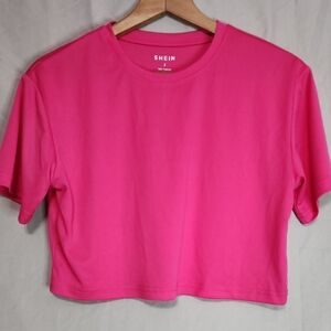 SHEIN Vibrant Pink Crop Top